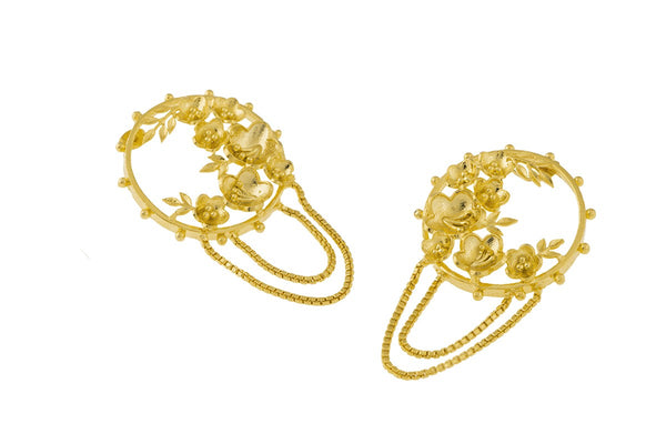 Gold Plated Floral Masaya Earring