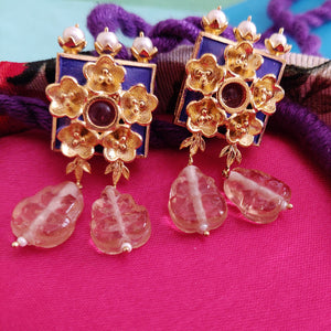 Azure Violet Stud Earrings
