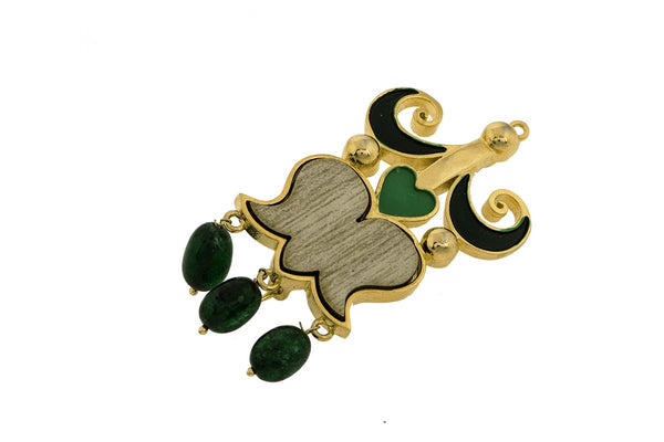 Kamal in Emerald Brooch