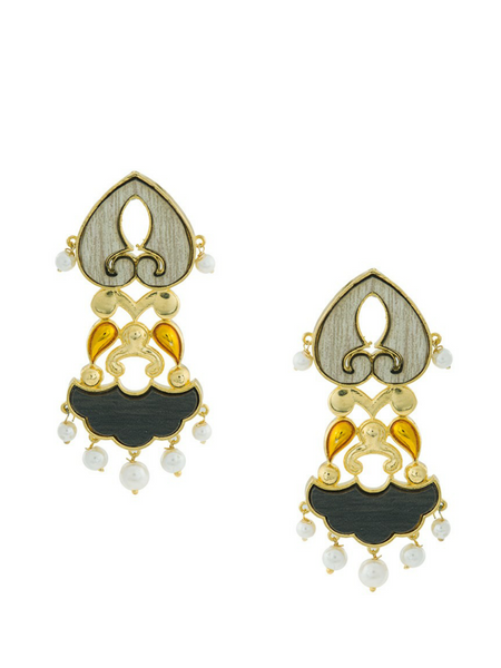 Jharoka Earrings and Brooch Pin Couple Gift Box