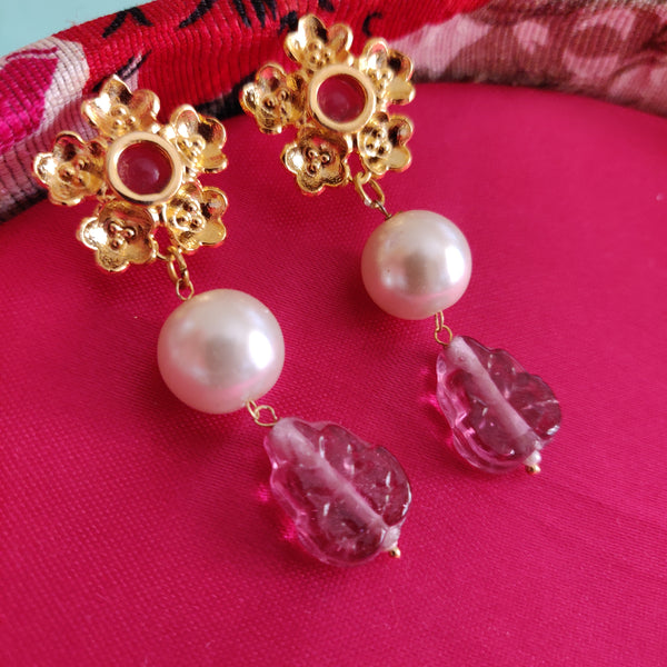 Poppy Pink Stud Earrings